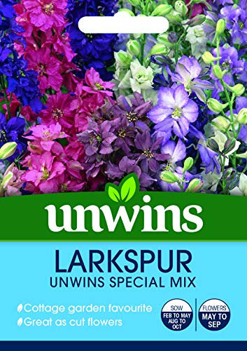 Unwins 30710044 Larkspur Special Mix Seeds, Clear