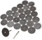 Disco de corte de 32 mm con mandril para herramienta giratoria Dremel (25 piezas)