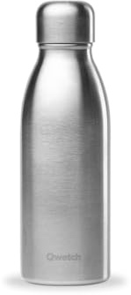 QWETCH – Botella One Acero Inoxidable Ultraligera 500ml – Botella de Pared Simple – Hermética, Reutilizable y Sin BPA – Botella Inox para el Día a Día (No Isotérmica)