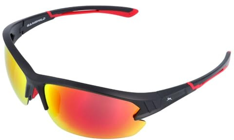 Gamswild WS6028 Sonnenbrille Sportbrille Skibrille Fahrradbrille Herren Damen Unisex | blau | rot-orange | violett