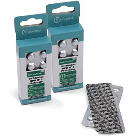100x Tabletten DPD 3 zur Messung von gebundenem Chlor - Für elektronische Pooltester/Photometer