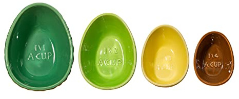 Sass & Belle Avocado Measuring Cups - Ceramic Baking Kitchen Accessories – Fun Small Measure Cup for Baking, Cooking, Kitchen Use – Cute Sass and Belle Measuring Spoons Set