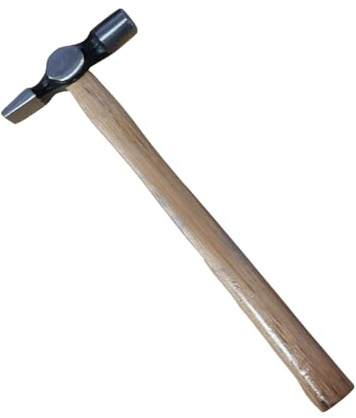 Dunnet Tools Small Cross Pein Hammer 8oz – Precision Engineers Hammer with Hickory Handle for Pins, Tacks, Crafts, DIY, Jewellery Making, Blacksmithing & Light Metalwork, Workshop Use