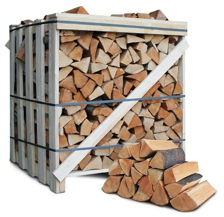 JSM-Brennholz Brennholz Buche - Scheitänge 25cm / 33 cm - 1,6 SRM/ 1RM - 1 Palette - für Kamin, Ofen, Grill, Smoker (Scheitlänge 33 cm)
