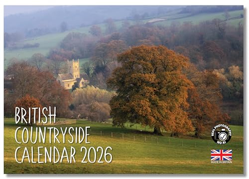 2026 A4 British Countryside Calendar. One Month to View. A3 when open. Wall Calendar by Absolutely Yours