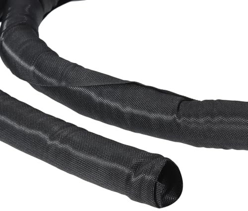 PATIKIL Cable Sleeve, 6.6 Ft x 1.14 Wire Manager Cord Protector Trolling Motor Cable Sleeve Dog Cat Cord Wrap Protector for Computer Wire Organizer Hose