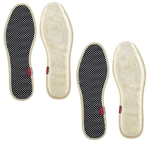 minkissy 2paare Einlegesohlen Für Winter Wärmende Schuhpolster Verdickte Einlagen Aus Atmungsaktivem Material Bequeme Fußunterstützung