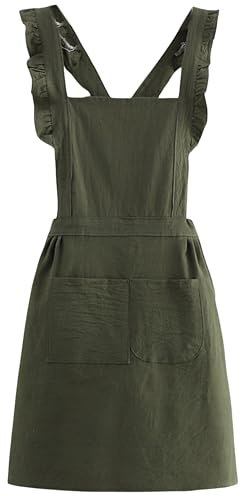 FAIRYGATE Plus Size Aprons for Women Unisex Kitchen Apron BBQ Grill Apron with Pockets Apron Gift For Anyone & Family Members A1642