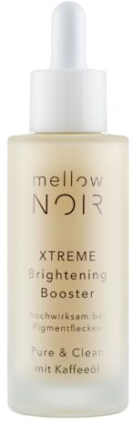 mellow NOIR XTREME Brightening Booster 30ml Anti Pigmentflecken Serum | Reduziert sanft dunkle Flecken, Altersflecken & Pickelmale, Für Gesicht und Haut, Vegan, Zertifizierte Naturkosmetik