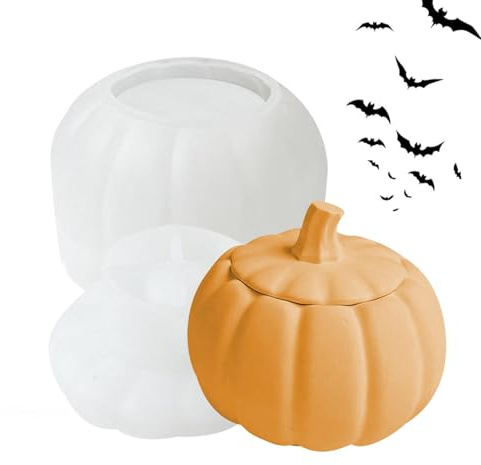 Stampo Zucca - 3D Forma Silicone Per Resina Epossidica, Multifunzione Halloween | Matrice Pers Candela, Modello Cioccolatini, Dolci, Stampino Sapone