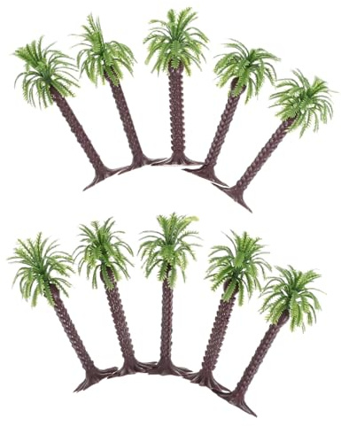 TOYANDONA 10pièces Palmiers Miniatures Artificiels Lot de Faux Palmiers et Cocotiers pour Décoration de Gâteaux et Création de Paysages Miniatures