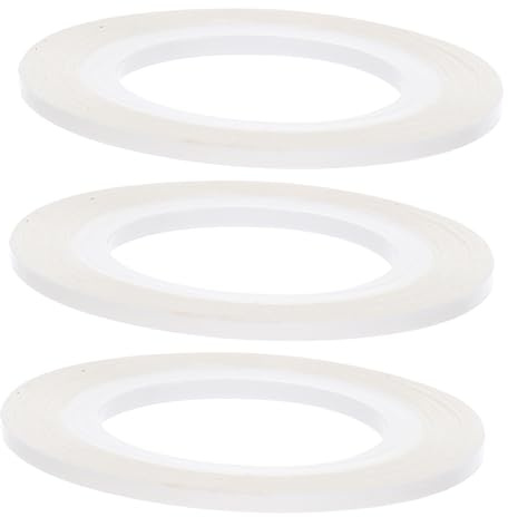 Outanaya Cintas Para Rayas De Uñas Autoadhesivas 3 Rollos Tamaño Pequeño Color Blanco Para Manicura y Decoración De Uñas Diy