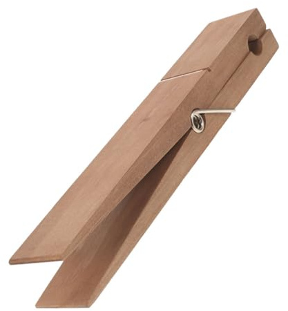 TEHAUX Giant Clothespin Wooden Towel Rack Clips Beach Must Haves Towel Hooks for Home Laundry Wall Mounted