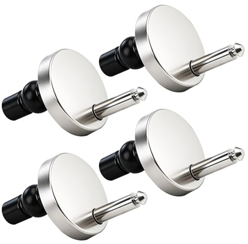 4 Pack Quick Release Toilet Seat Fixings | Universal Toilet Seat Hinges Fittings, For WC Toilet Blind Holes, Spare Expanding Rubber Screws Nuts Bolts