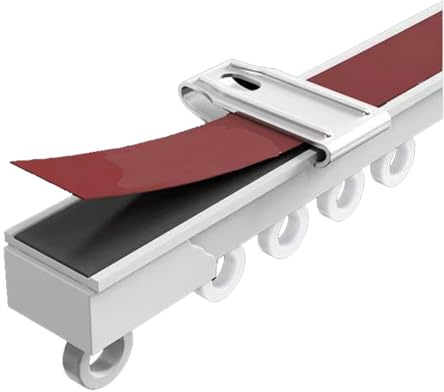 Selbstklebende Vorhangschienen mit Clips & T-Rollen für Wohnzimmer, Schlafzimmer & Badezimmer - 180cm Deckenschienensystem für einfache Installation & reibungslosen Betrieb