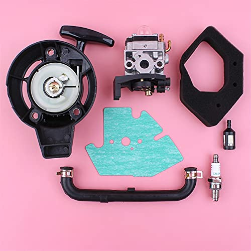 WUPEDI Carburatore Avviamento a strappo Filtro Aria Carburante Tubo Flessibile Olio Guarnizione Kit 4 Tempi Piccolo Motore Tosaerba Parte GX25 GX 25 Dispositivo di avviamento per macchine da giardino