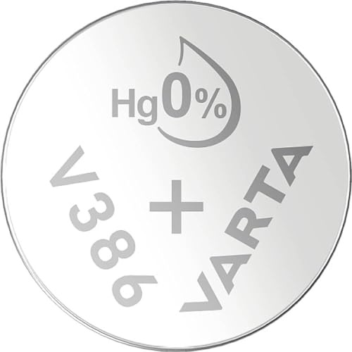 VARTA Batterien V386/SR43 Knopfzelle, 1 Stück, Silver Coin, 1,55V, für elektronische Kleingeräte - Uhren, Autoschlüssel, Fernbedienungen, Waagen