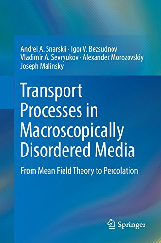 Transport Processes in Macroscopically Disordered Media: From Mean Field Theory to Percolation (English Edition)