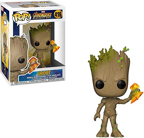 Funko POP! Marvel: Infinity War - Groot with Stormbreaker | Offizieller Fanartikel und Merch - Vinyl Sammelfigur als Regal Deko - Geschenkidee zum Geburtstag für Fans und Sammler