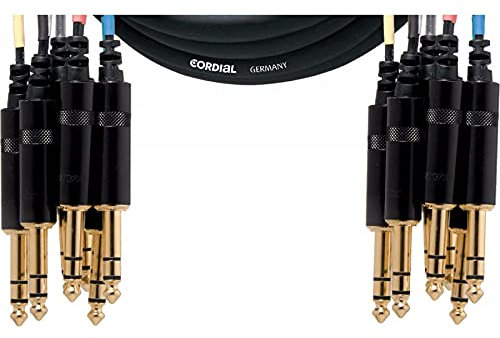 Cordial CML8-0VV5C - Câble multipaire 8 jacks-8 jacks mâles stéréo 5 m