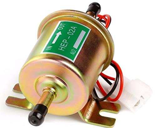 YONEDA Universal 12V Low Pressure 2.5-4 PSI Gas Diesel Inline Electric Fuel Pump HEP-02A (2.5-4 PSI)