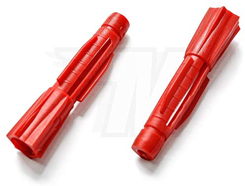 20x Universal Dowels for Solid Building Material Hollow Building Material in Red/Grey Without Collar, red