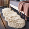 EasyJoy Alfombra de Piel sintética Ultra Suave y mullida para Silla, Funda de Asiento, Alfombra para Dormitorio, Suelo, sofá, Sala de Estar (2 x 6 pies, Piel de Oveja, Beige)