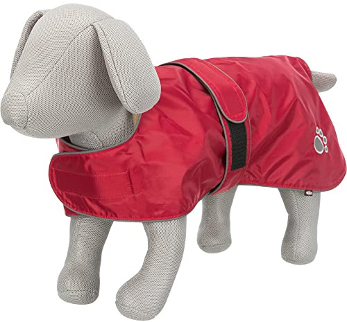 TRIXIE - Roter Orleans-Mantel, Größe XS+. Halsausschnitt: 32-39 cm. für Hunde. - TR-680311