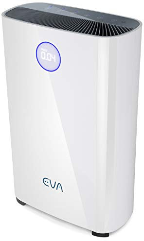 EVA Alto four Air Purifier, Ultra Silent 17dB, True HEPA 99.97% Allergen, Smoke, Pet Dander, Dust, Pollen Removal, Active Carbon - 55m² Multi-Room Coverage