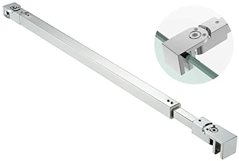 Barre de support stabilisatrice pour murs de douche, plafond, douche, cabine de douche, acier inoxydable, épaisseur du verre 6-10 mm, ajustement (450-700 mm)