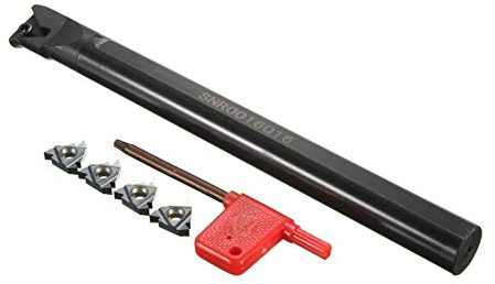 Outils filetés pour tours SNR0016Q16 16x180mm Lathe tournant porte-outil avec 4pcs 16IR AG60 Inserts