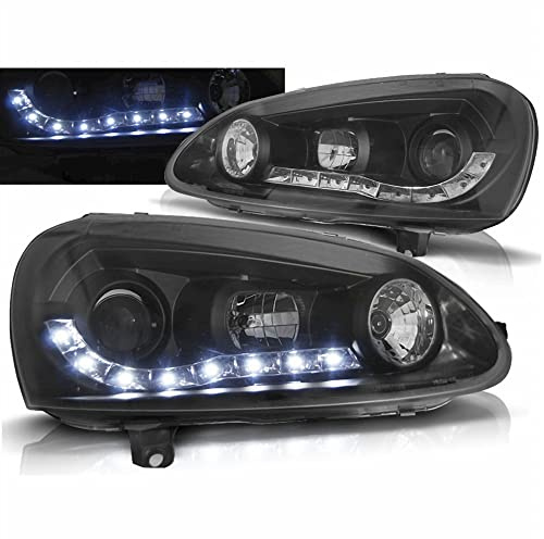 Frontscheinwerfer Set Schwarz für VW Golf 5 V 2003–2008 LED Standlicht