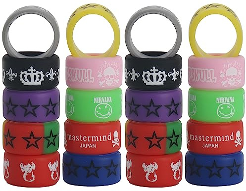 MDYNI Anneaux de protection en silicone antidérapant pour vapoteuse mécanique RBA RDA - Lot de 20 pièces - Silicone - Multicolore