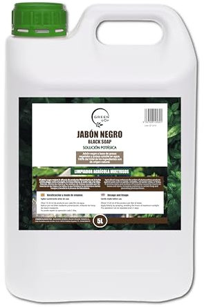 GREENGOF Jabón Potásico Premium (Solución Potásica), 5L - Concentrado - Hongos y Plagas - Actúa por Contacto - Mejora Defensa de Las Plantas - Natural - Pulgón, Mosca Blanca, Araña Roja, Cochinilla.