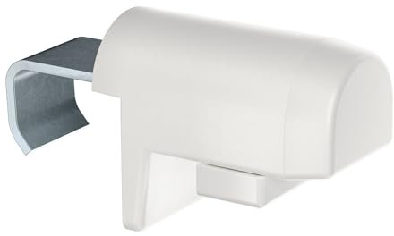 Metal-Klemmfix Klemmhalter zum Anklemmen von verspannten Plissees am Fensterrahmen, halbrund (Weiß)