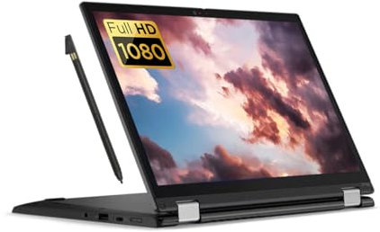 Lenovo ThinkPad L13 Yoga Gen 1 Ordinateur portable 2 en 1, écran tactile FHD 13,3 (1920 x 1080), Intel i5-10210U, 8 Go de RAM, 512 Go SSD, stylet, clavier rétroéclairé Windows 10 Pro (renouvelé)