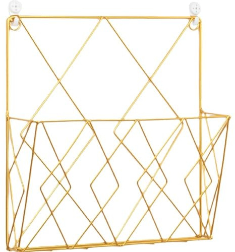 Vobumix Wandmontierter Zeitschriftenhalter, Metalldraht, Mehrzweck-Organizer, Zeitschriftenständer, Wandbehang, Organizer Für Akten, Zeitungen