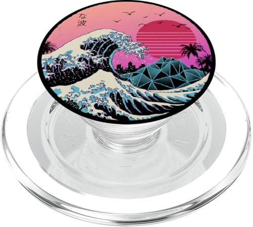 Vintage Retro Ocean Great Wave Kanagawa Japanese Anime Otaku PopSockets PopGrip pour MagSafe