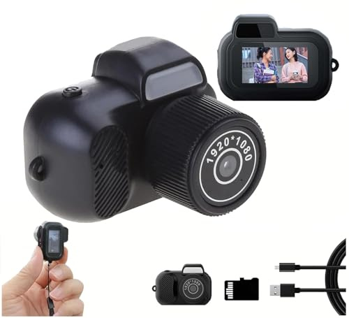 Tiny Nostalgic Camera,8 Filters Tiny Camera Keychain,Tiny Keychain Camera,Mini Camera Keychain With Memory Card,Mini Retro Camera,Retro Mini Camera,Tiny Video Camera Keychain (128G)