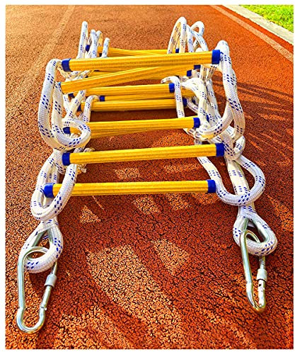 GAGULHAH Strickleiter, Fluchtleiter, Notleiter, Feuerleiter, Sicherheitsleiter mit Huf für Erwachsene/6M