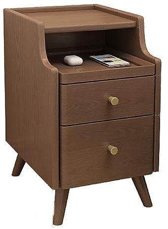 Table de chevet moderne en bois pour petits espaces, couleur noyer, parfaite pour la maison, le salon, la chambre à coucher, taille 30 cm