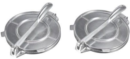 2-Piece Tortilla Press Maker Non-Stick Aluminum DIY Corn Flour Roti Flatbread Dough Tool