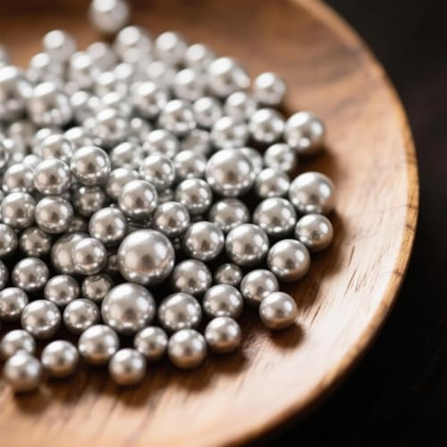 Edible Sprinkles 100g | Edible Sprinkles for Cake Decorating, Cookies & Cupcakes | Edible Mother's Day Heart Sprinkles for Wedding, Birthday & Dessert Toppers (Silver Pearl)