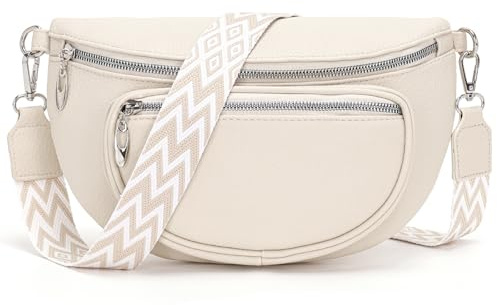 Snmoec bauchtasche damen beige umhängetasche damen mittelgroß crossbody bag Passende Handytasche schöne bauchtasche handtasche mittelgroß