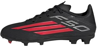 adidas Unisex Kids F50 League Firm Ground/Multi Ground Football Boots Kids, core Black/Lucid red/core Black, 4 UK