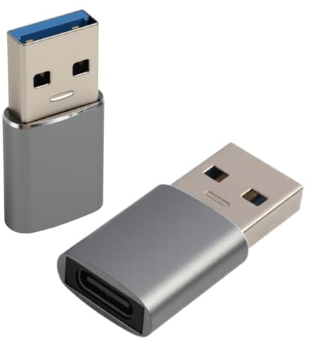 Yewseas 2PCS USB Mâle vers USB-C Femelle Adaptateursde Données 10 Gbps & Charge Rapide 100W Adaptateur USB 3.1 Gen 2 Compatible avec Ordinateurs Portables, PC, Chargeurs et Autres Appareils