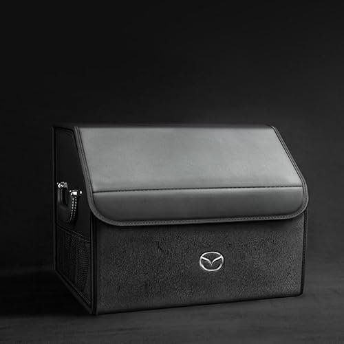 WpecM Kofferraumtasche FüR Mazda 3 Fastback 2003-2022 2023 2024 2025 BK BP, Zusammenklappbarer Auto Organizer, Kofferraum Organizer, Wasserabweisend Autobox Kofferraum Rutschfester Boden Mit FäChern