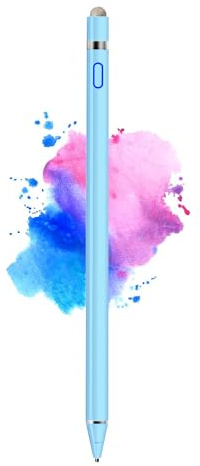 CMARS Stylus Pen for iPad, Pencil Compatible for iOS, Android, iPad | Compatible with Air/Pro/Mini 2/3/4 and More, Rechargeable Pen for Tablet-Blue