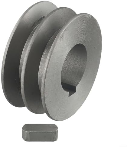 Eawfgtuw Gusseisen-V-Doppelrillen-Riemenscheibe, Motor-Antriebsrad, A-Typ, Elektrowerkzeug-Zubehör, geeignet für Industriemaschinen-Getriebeausrüstung (64 x 30 x 28 mm)