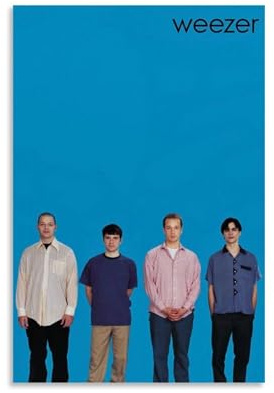 Sumooa Weezer Poster Rock Band Music Album Cover Poster Für Zimmer, Ästhetische Leinwand-Wandkunst, Schlafzimmer-Dekor Poster 12x18inch(30x45cm)